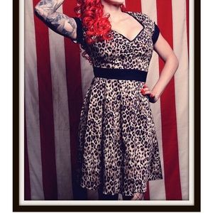 Sourpuss Leopard Print Dollface Dress